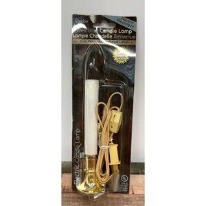 Darice Electric Welcome Candle Lamp With Brass Plated Base